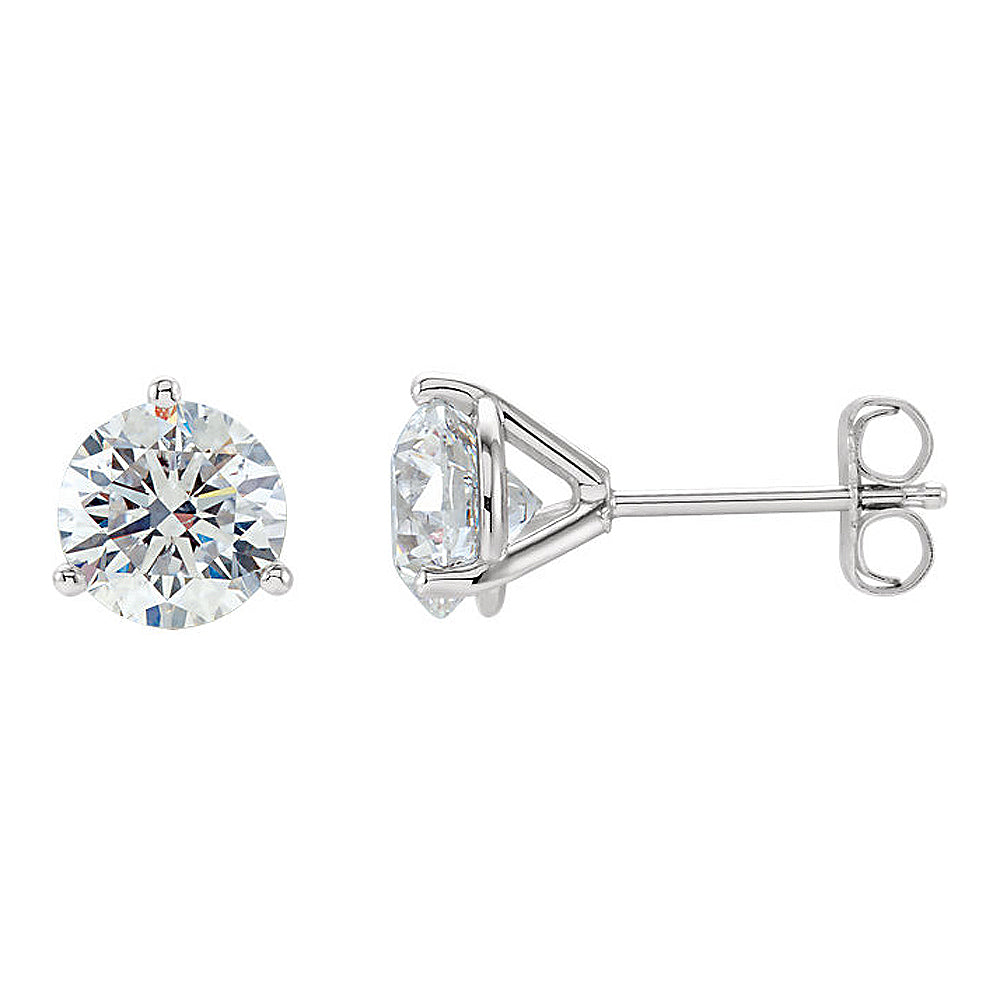 Platinum 3.2mm Round 1/4 CTW (G-H, SI2-SI3) Diamond Stud Earrings, Item E16830 by The Black Bow Jewelry Co.