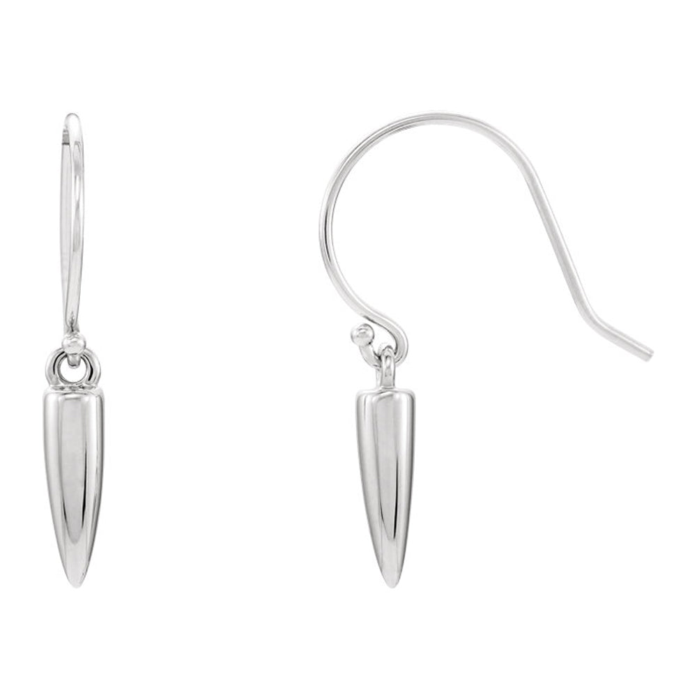 Sterling Silver 3 x 13mm (1/8 x 1/2 Inch) Geometric Dangle Earrings, Item E16999 by The Black Bow Jewelry Co.