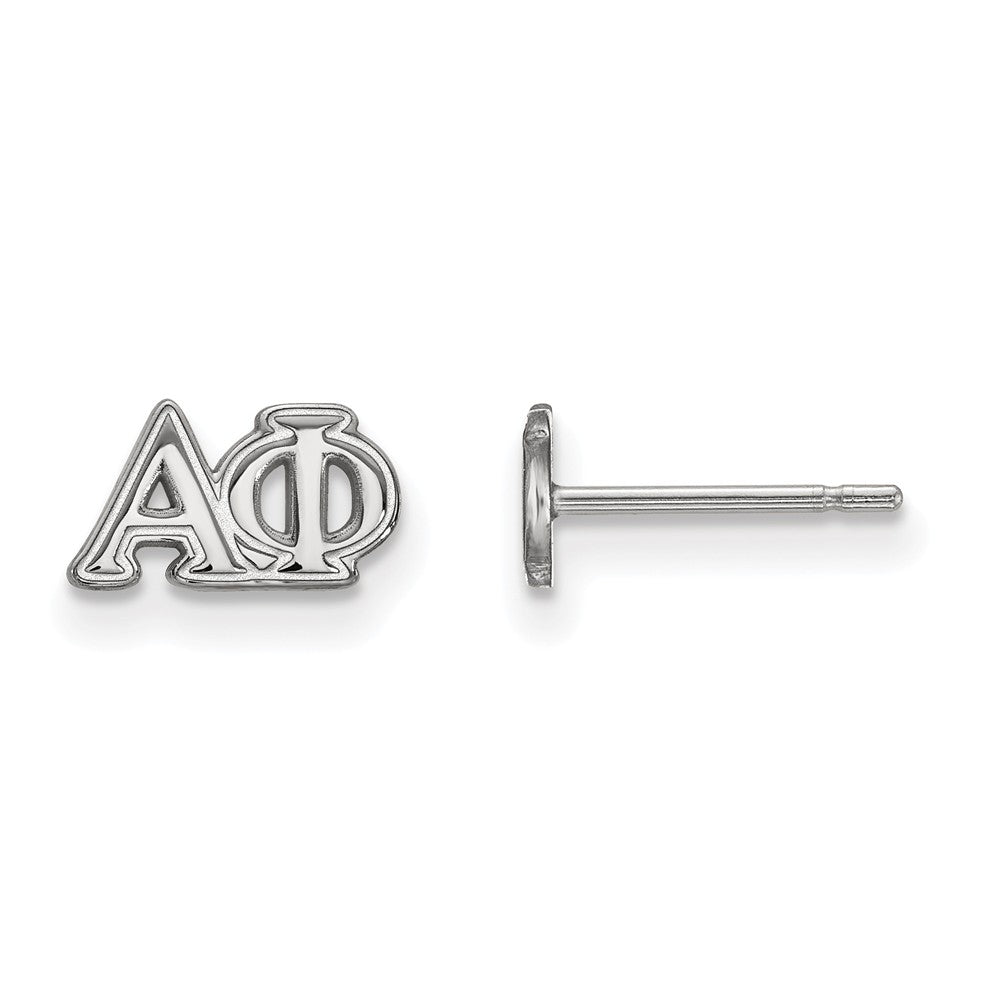 Sterling Silver Alpha Phi XS Greek Letters Post Earrings, Item E17418 by The Black Bow Jewelry Co.