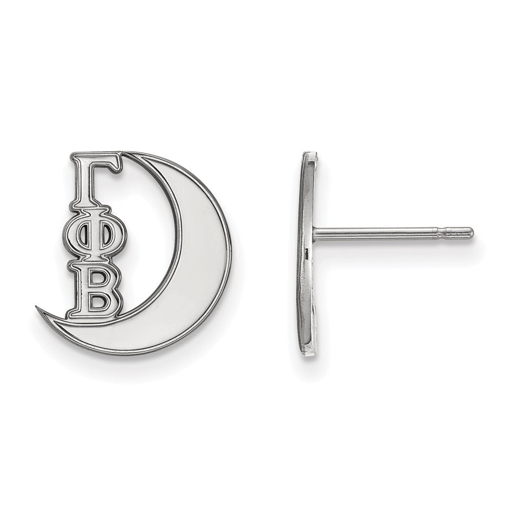Sterling Silver Gamma Phi Beta XS Post Earrings, Item E17437 by The Black Bow Jewelry Co.