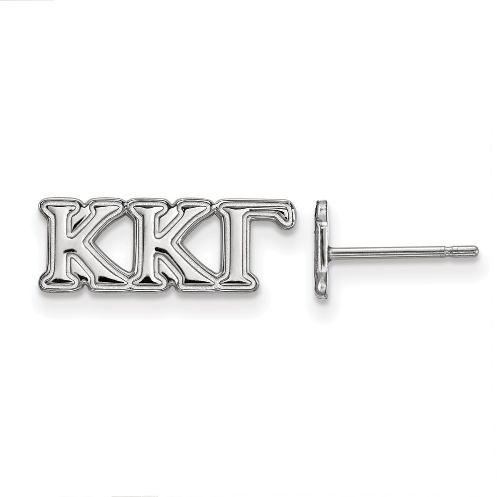 Sterling Silver Kappa Kappa Gamma XS Greek Letters Post Earrings, Item E17442 by The Black Bow Jewelry Co.