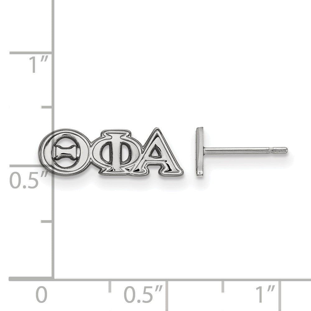 Alternate view of the Sterling Silver Theta Phi Alpha XS Greek Letters Post Earrings by The Black Bow Jewelry Co.
