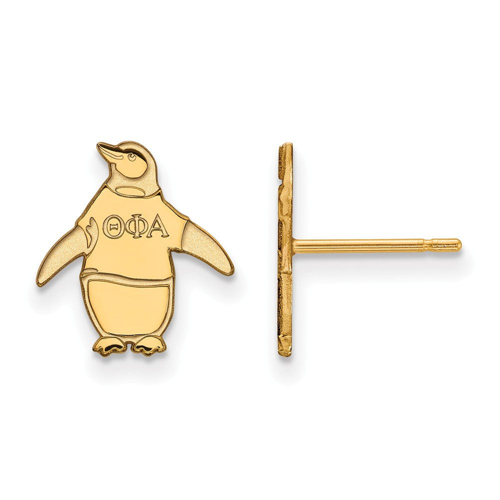 14K Plated Silver Theta Phi Alpha XS Post Earrings, Item E17509 by The Black Bow Jewelry Co.