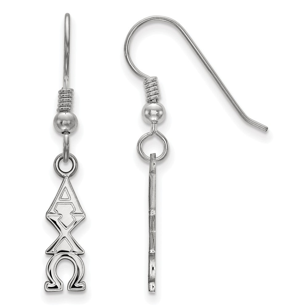 Sterling Silver Alpha Chi Omega Small Dangle Earrings, Item E17514 by The Black Bow Jewelry Co.