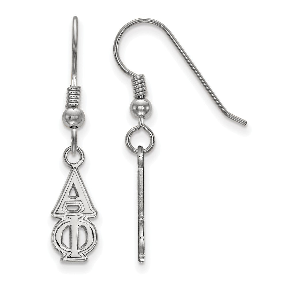Sterling Silver Small Alpha Phi Dangle Earrings, Item E17528 by The Black Bow Jewelry Co.
