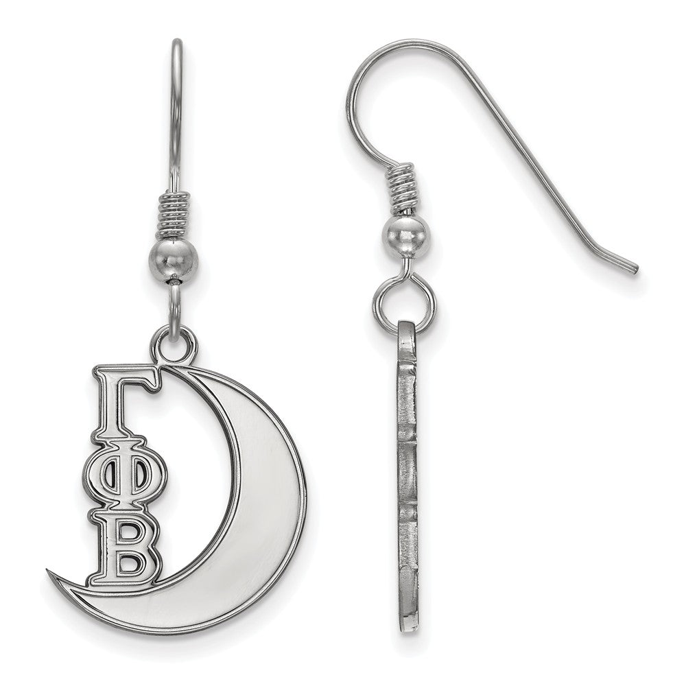 Sterling Silver Gamma Phi Beta Small Dangle Earrings, Item E17555 by The Black Bow Jewelry Co.