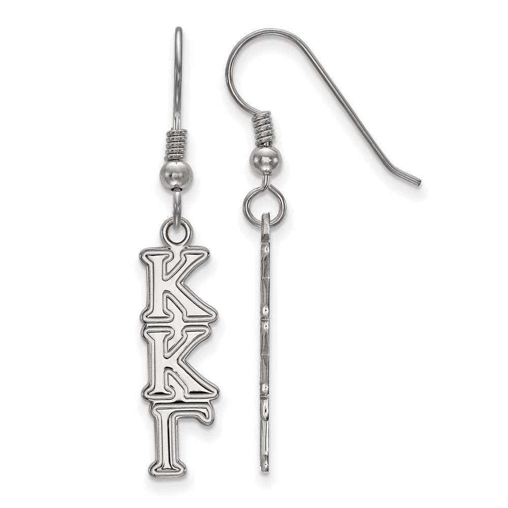 Sterling Silver Kappa Kappa Gamma Dangle Small Earrings, Item E17563 by The Black Bow Jewelry Co.