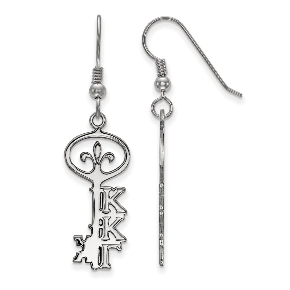 Sterling Silver Kappa Kappa Gamma Small Dangle Earrings, Item E17564 by The Black Bow Jewelry Co.