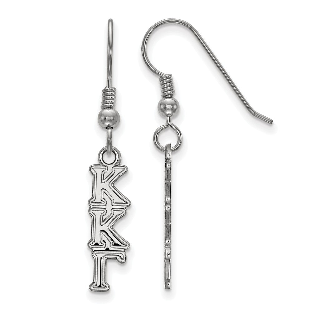 Sterling Silver Kappa Kappa Gamma XS Dangle Earrings, Item E17565 by The Black Bow Jewelry Co.