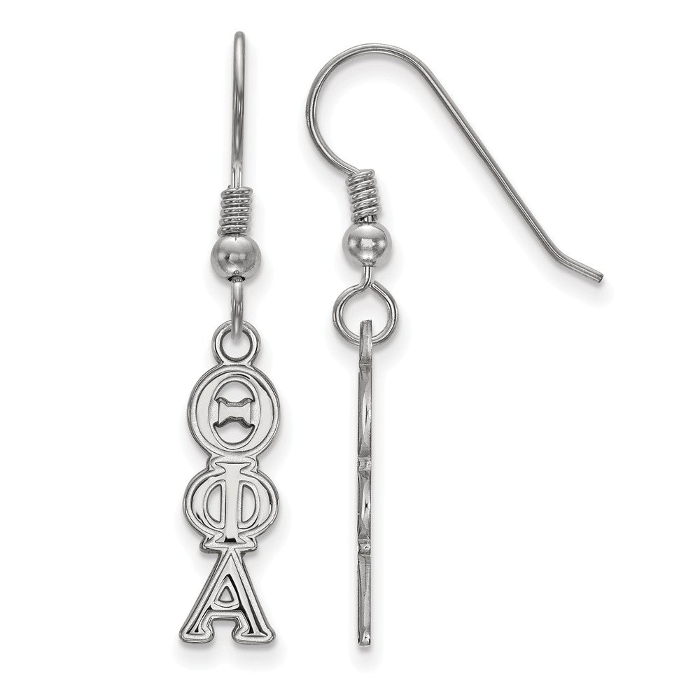 Sterling Silver Theta Phi Alpha Dangle Small Earrings, Item E17584 by The Black Bow Jewelry Co.