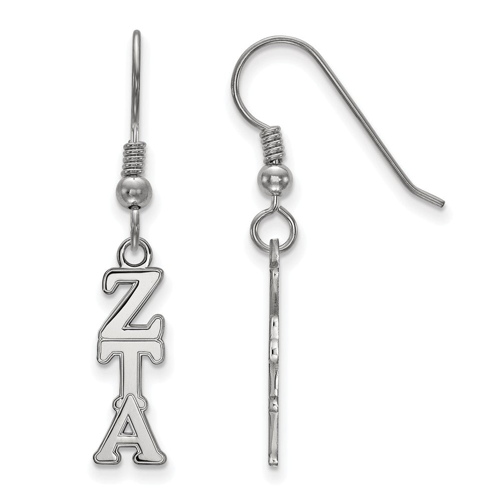 Sterling Silver Small Zeta Tau Alpha Dangle Earrings, Item E17588 by The Black Bow Jewelry Co.
