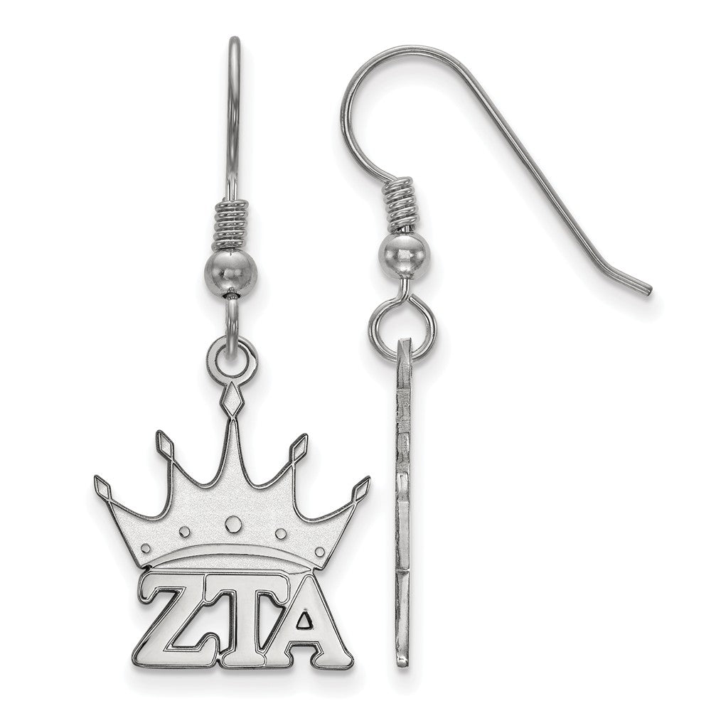 Sterling Silver Zeta Tau Alpha Small Dangle Earrings, Item E17589 by The Black Bow Jewelry Co.