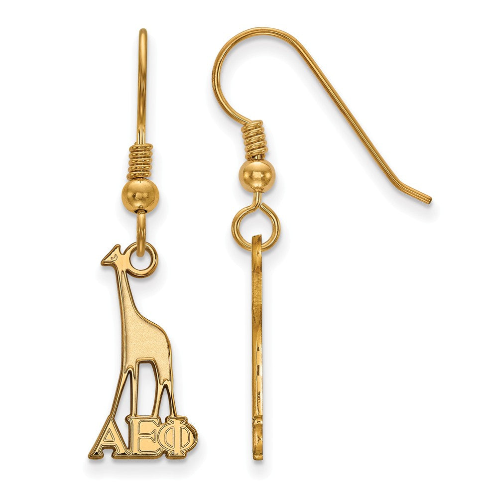 14K Plated Silver Alpha Epsilon Phi Small Dangle Earrings, Item E17598 by The Black Bow Jewelry Co.