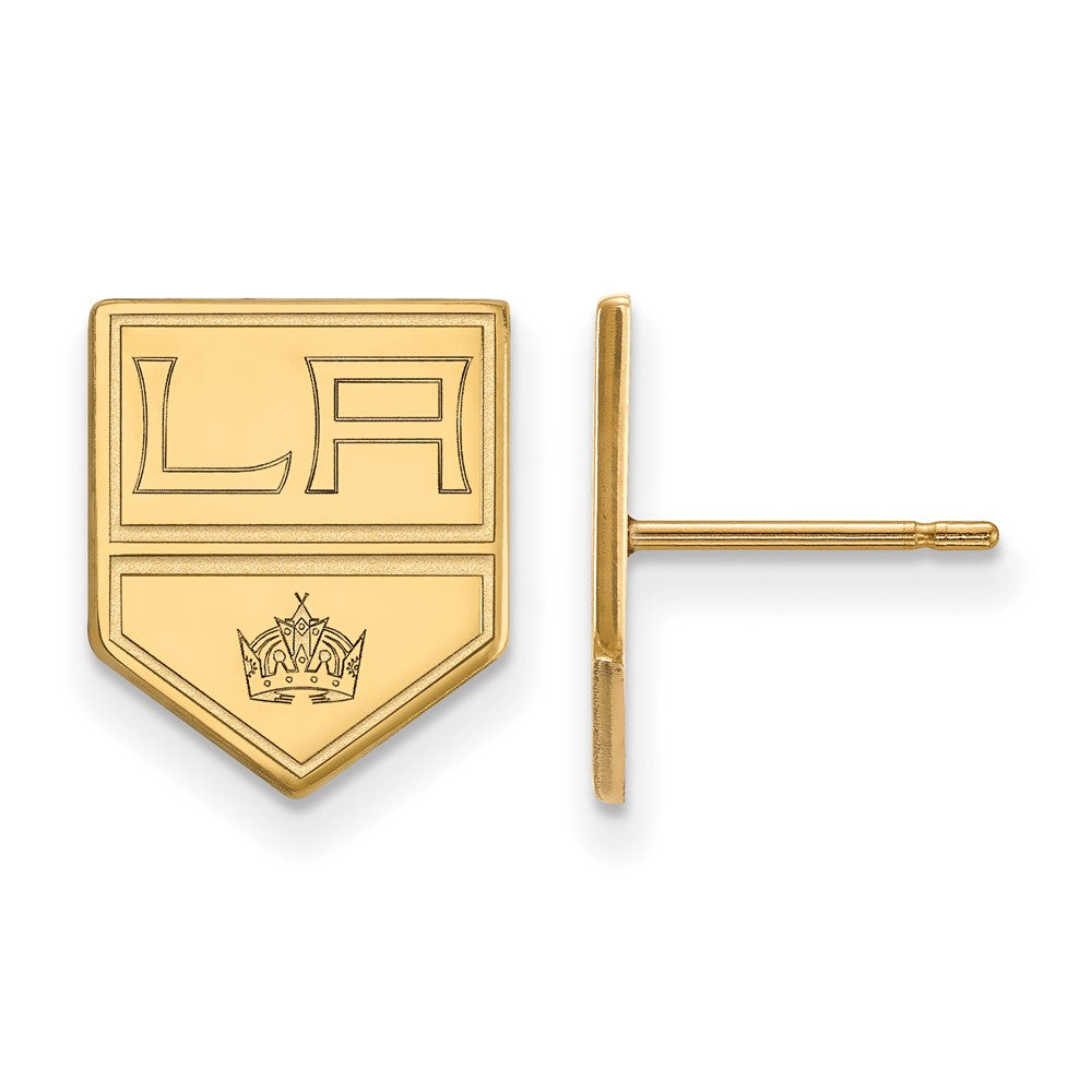 10k Yellow Gold NHL Los Angeles Kings Small Post Earrings, Item E17783 by The Black Bow Jewelry Co.