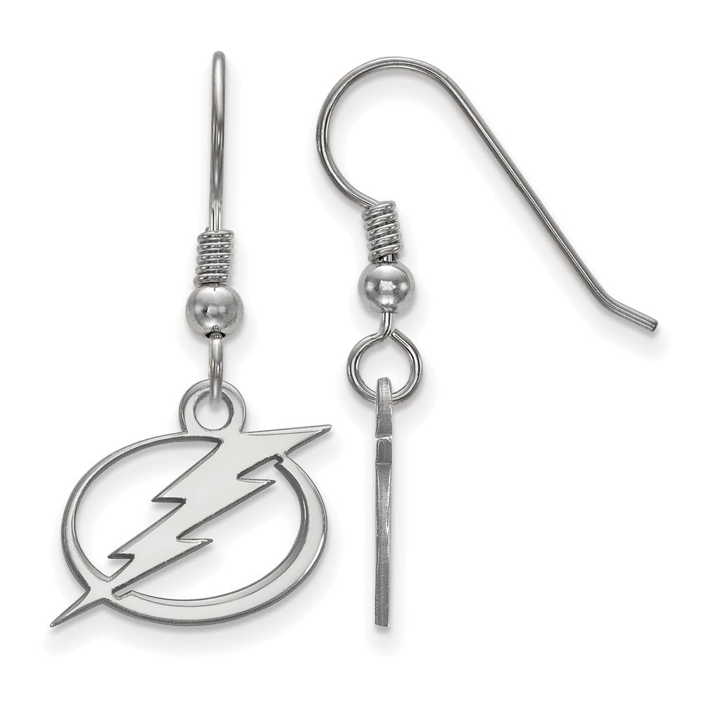 Sterling Silver NHL Tampa Bay Lightning SM Dangle Earrings, Item E18007 by The Black Bow Jewelry Co.