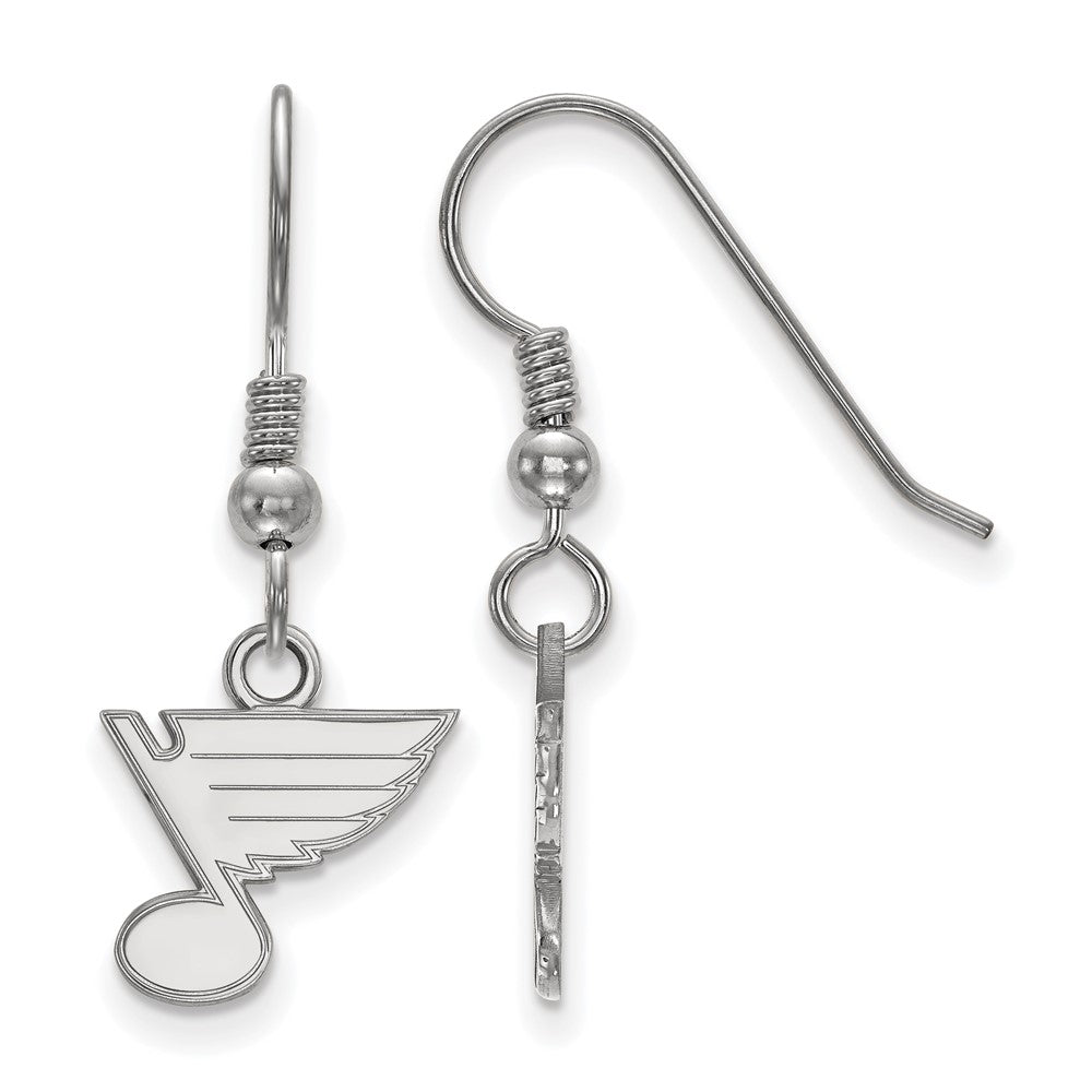 Sterling Silver NHL St. Louis Blues XS Dangle Earrings, Item E18042 by The Black Bow Jewelry Co.