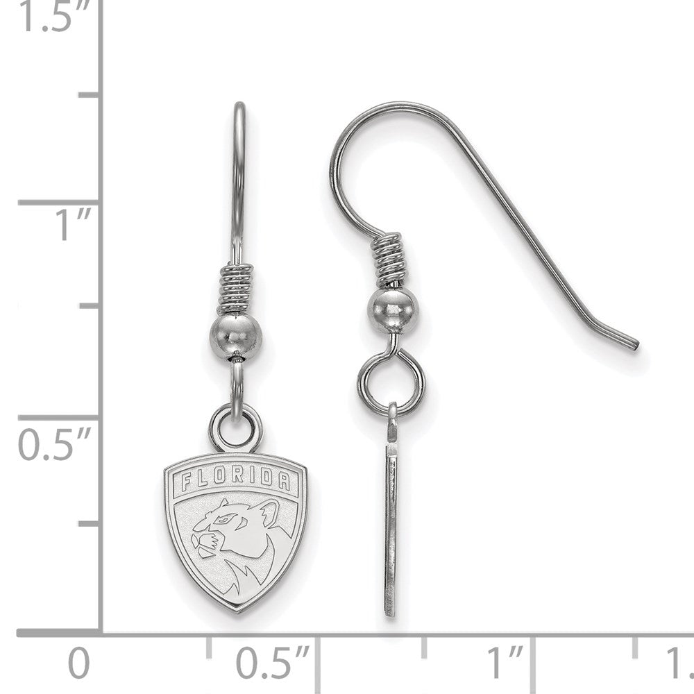 Alternate view of the Sterling Silver NHL Florida Panthers XS Dangle Earrings by The Black Bow Jewelry Co.