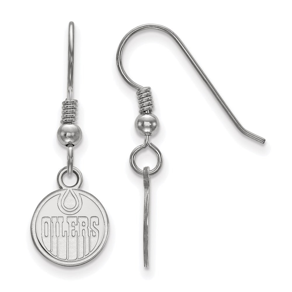 Sterling Silver NHL Edmonton Oilers XS Dangle Earrings, Item E18069 by The Black Bow Jewelry Co.