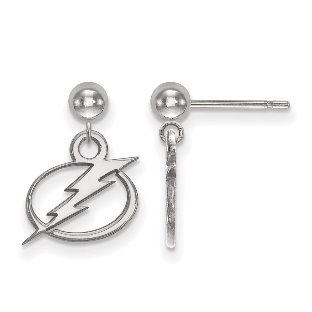 Sterling Silver NHL Tampa Bay Lightning Ball Dangle Earrings, Item E18103 by The Black Bow Jewelry Co.