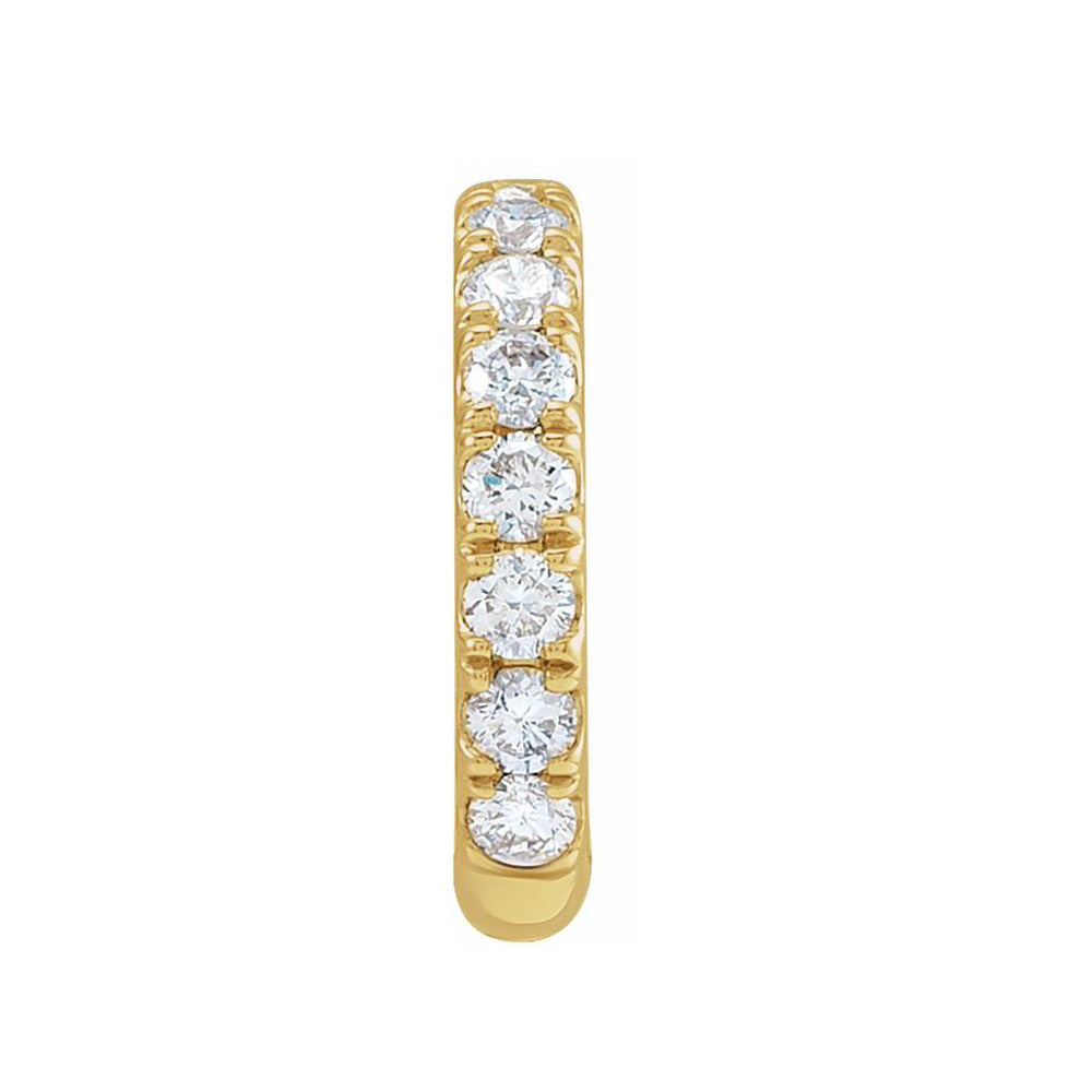 Single, 14K Gold 1/6 CTW Diamond Ear Cuff Earring, 2.25 x 12mm, Item E18537 by The Black Bow Jewelry Co.
