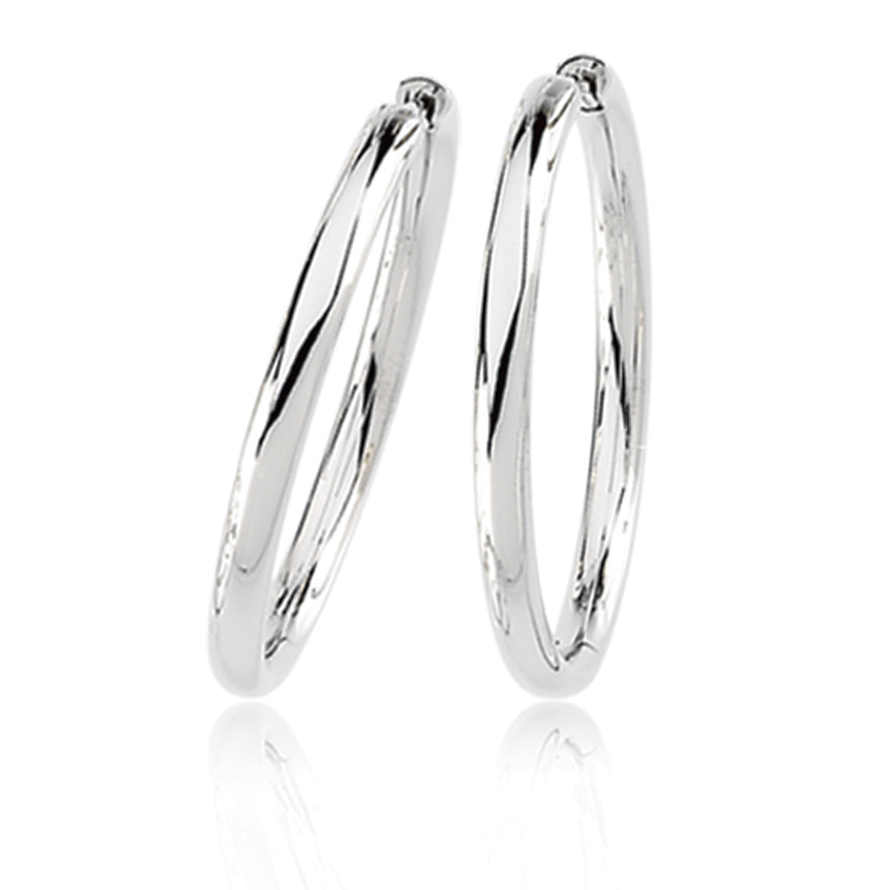 Sterling Silver 13mm Plain Hinged Sleepers – Aspire Fine Jewellery