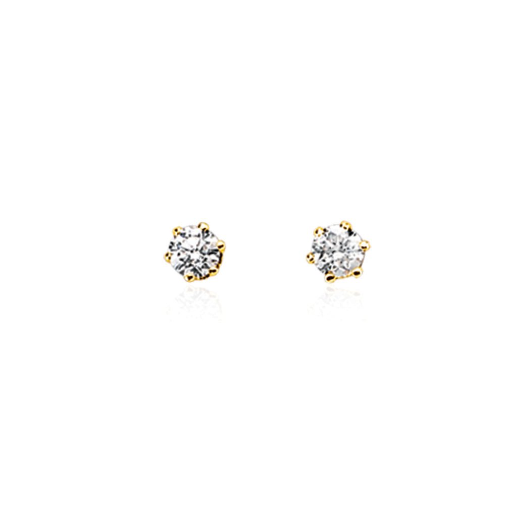 1/5 Carat Diamond Stud Earrings - 14k Yellow Gold, Item E8320-14KY-020 by The Black Bow Jewelry Co.