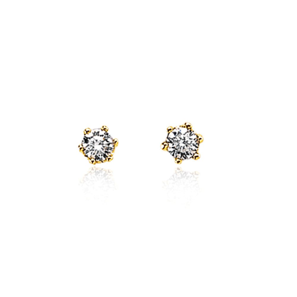 1/4 Carat Diamond Stud Earrings - 14k Yellow Gold, Item E8320-14KY-025 by The Black Bow Jewelry Co.