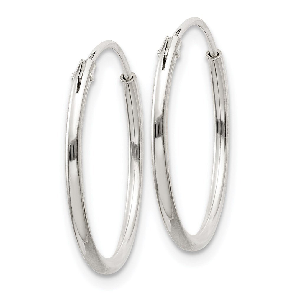 1.3mm, Sterling Silver, Endless Hoop Earrings - 19mm (3/4 Inch) - The ...