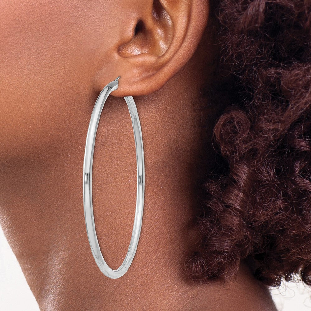 30mm Silver Hoop Earrings | Hersey & Son Silversmiths