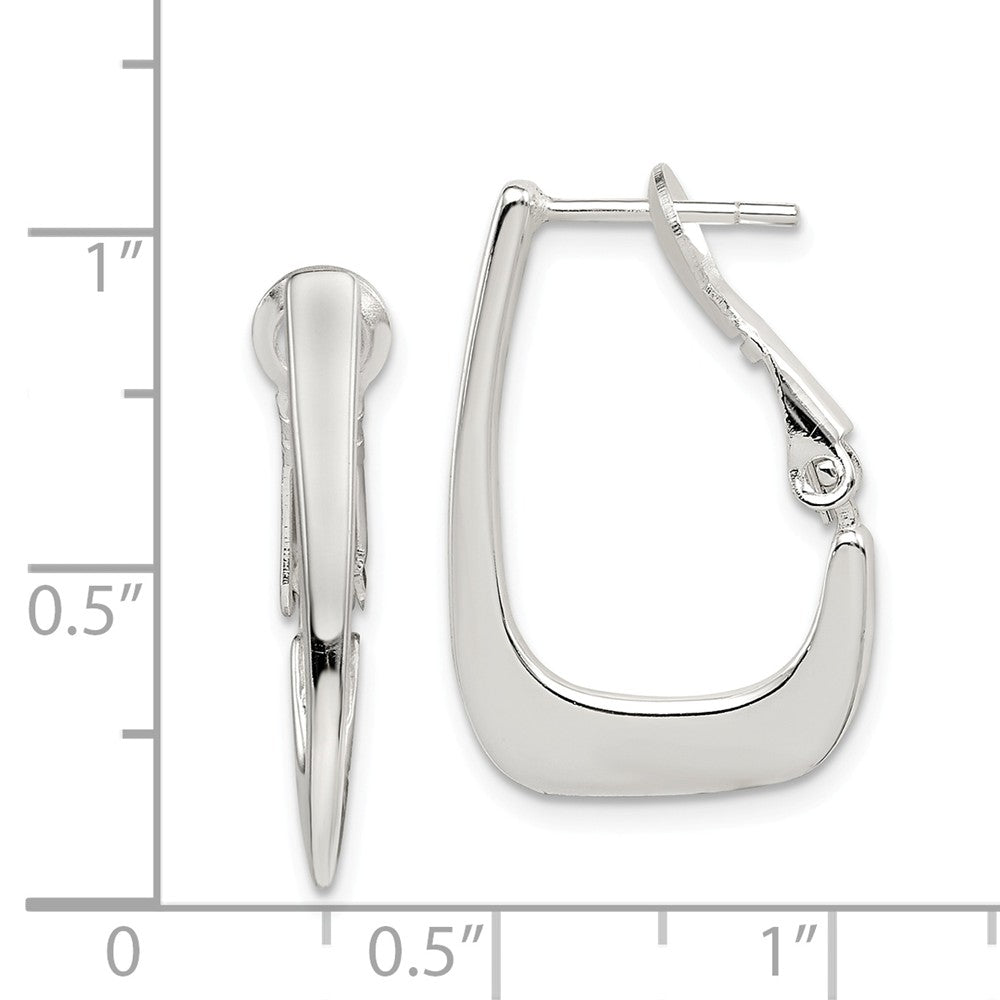Polished Hoop Earrings in Sterling Silver - 22mm (7/8 Inch) - The Black ...