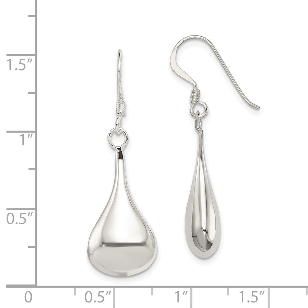 Alternate view of the Sterling Silver Teardrop Earrings by The Black Bow Jewelry Co.