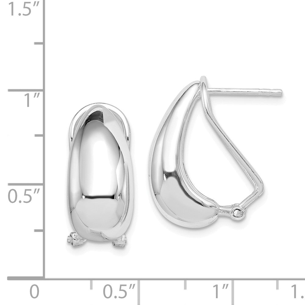 Alternate view of the Sterling Silver Tapered Drop Earrings by The Black Bow Jewelry Co.