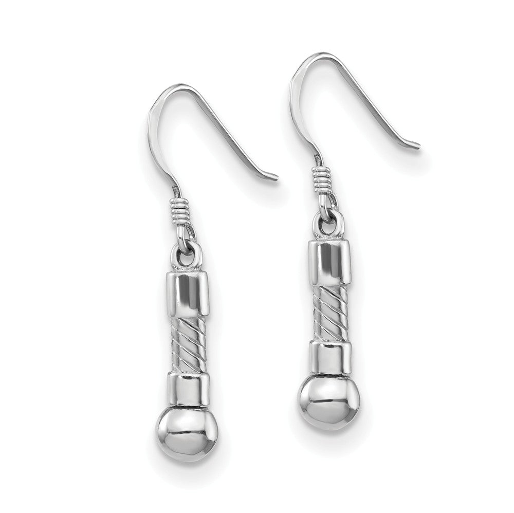 Alternate view of the Sterling Silver Starter Bead Short Dangle Earrings by The Black Bow Jewelry Co.