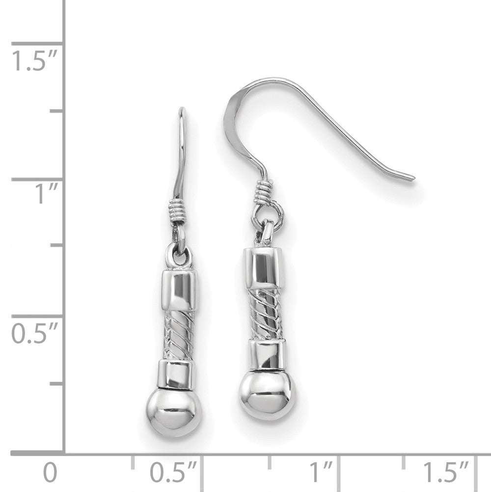 Alternate view of the Sterling Silver Starter Bead Short Dangle Earrings by The Black Bow Jewelry Co.