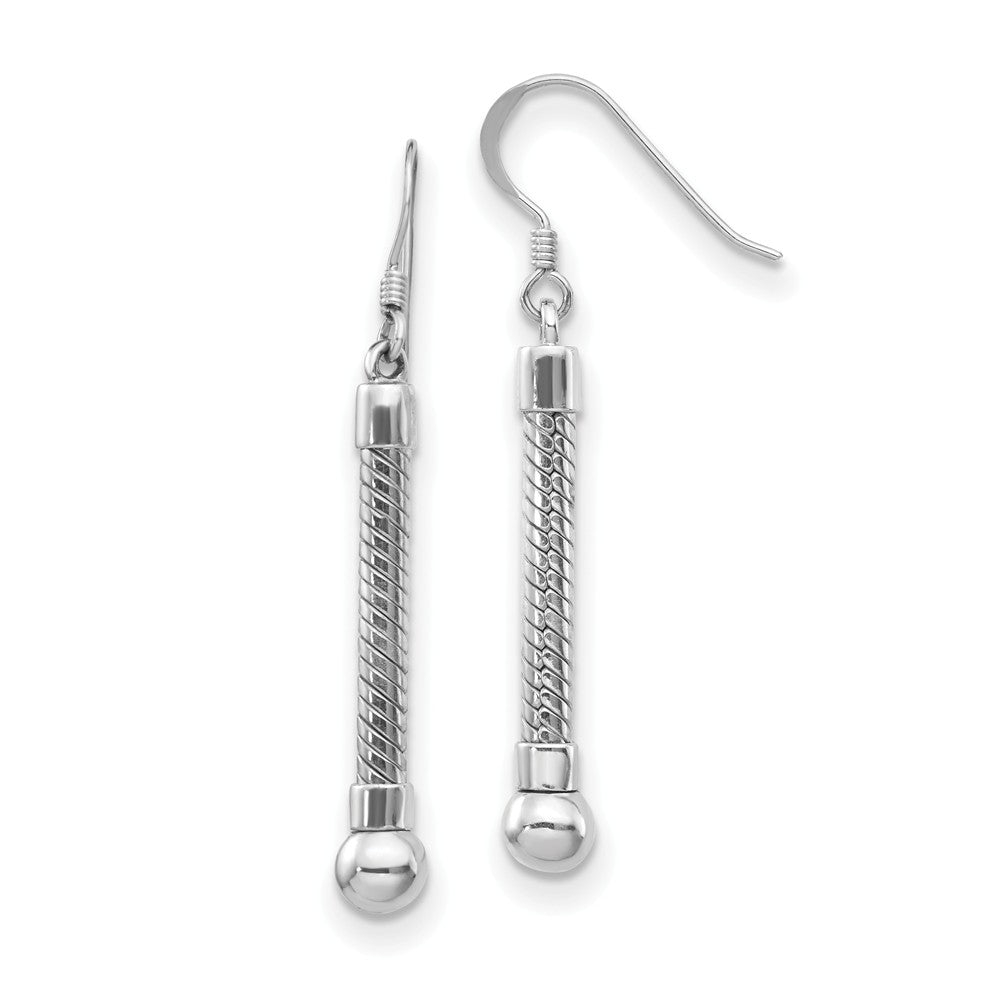 Sterling Silver Starter Bead Long Dangle Earrings, Item E9113 by The Black Bow Jewelry Co.