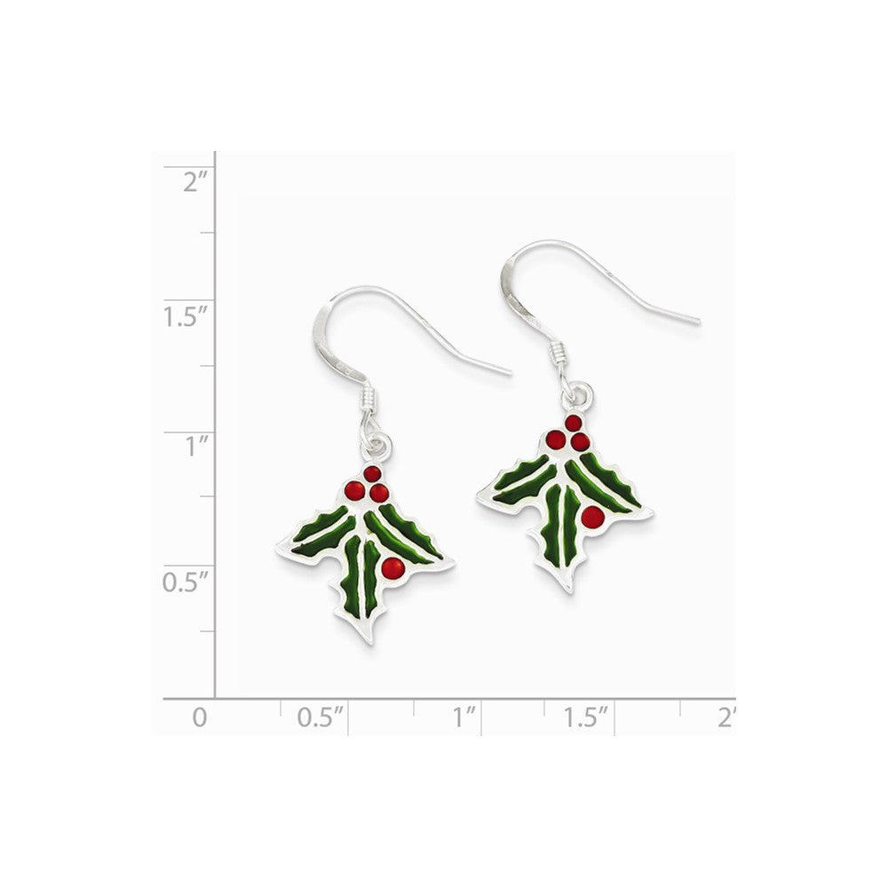 Alternate view of the Sterling Silver Holly Earrings by The Black Bow Jewelry Co.