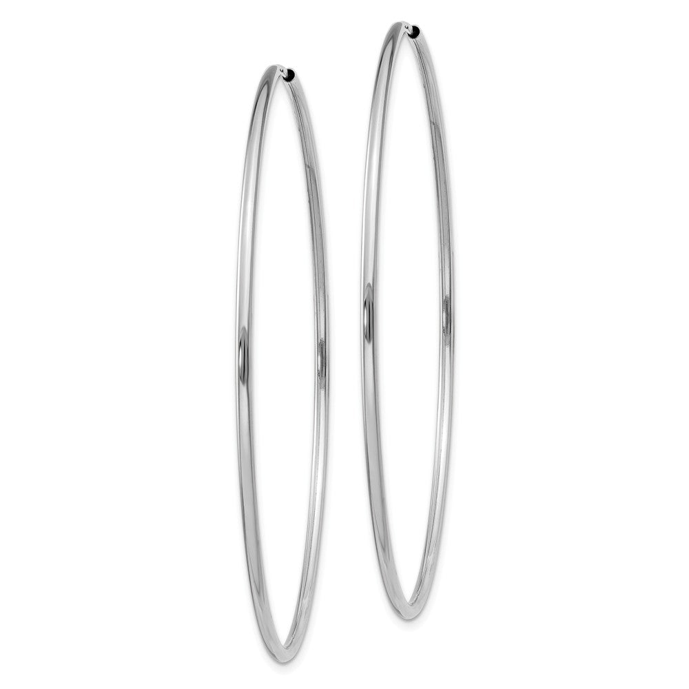 White gold hoop earrings clearance 1.5 inch