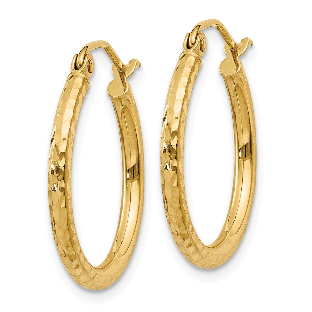 Diamond cut sale hoops