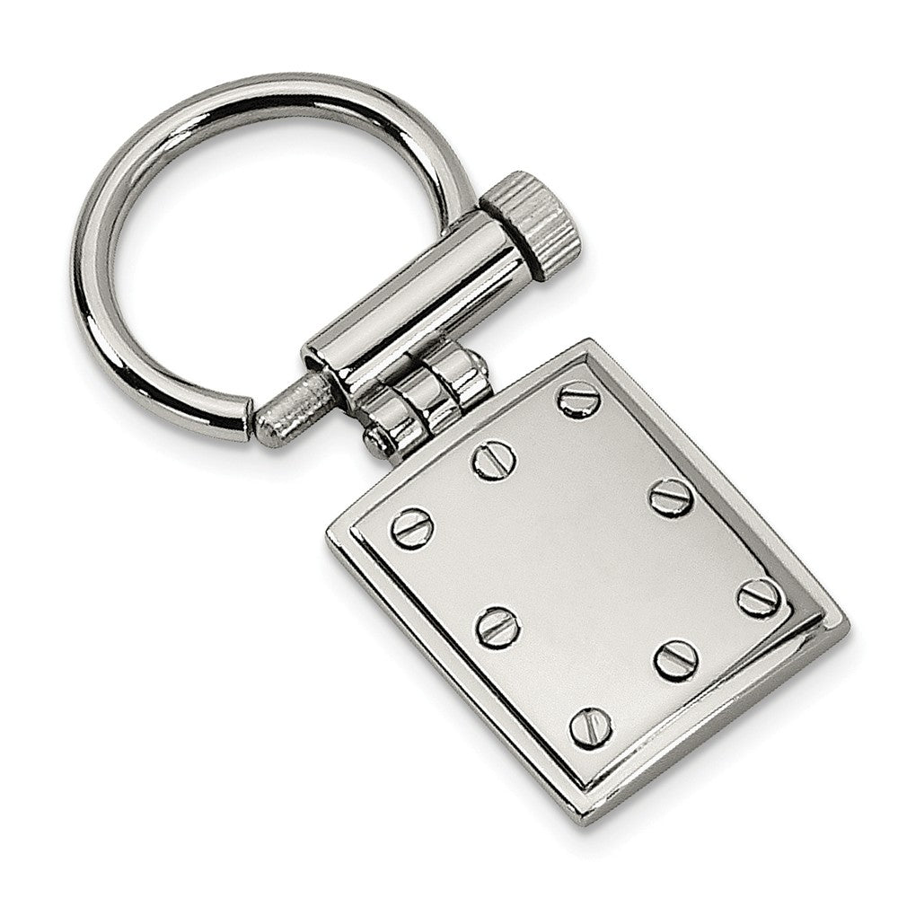 Men&#39;s Stainless Steel Screw Key Chain, Item K8012 by The Black Bow Jewelry Co.