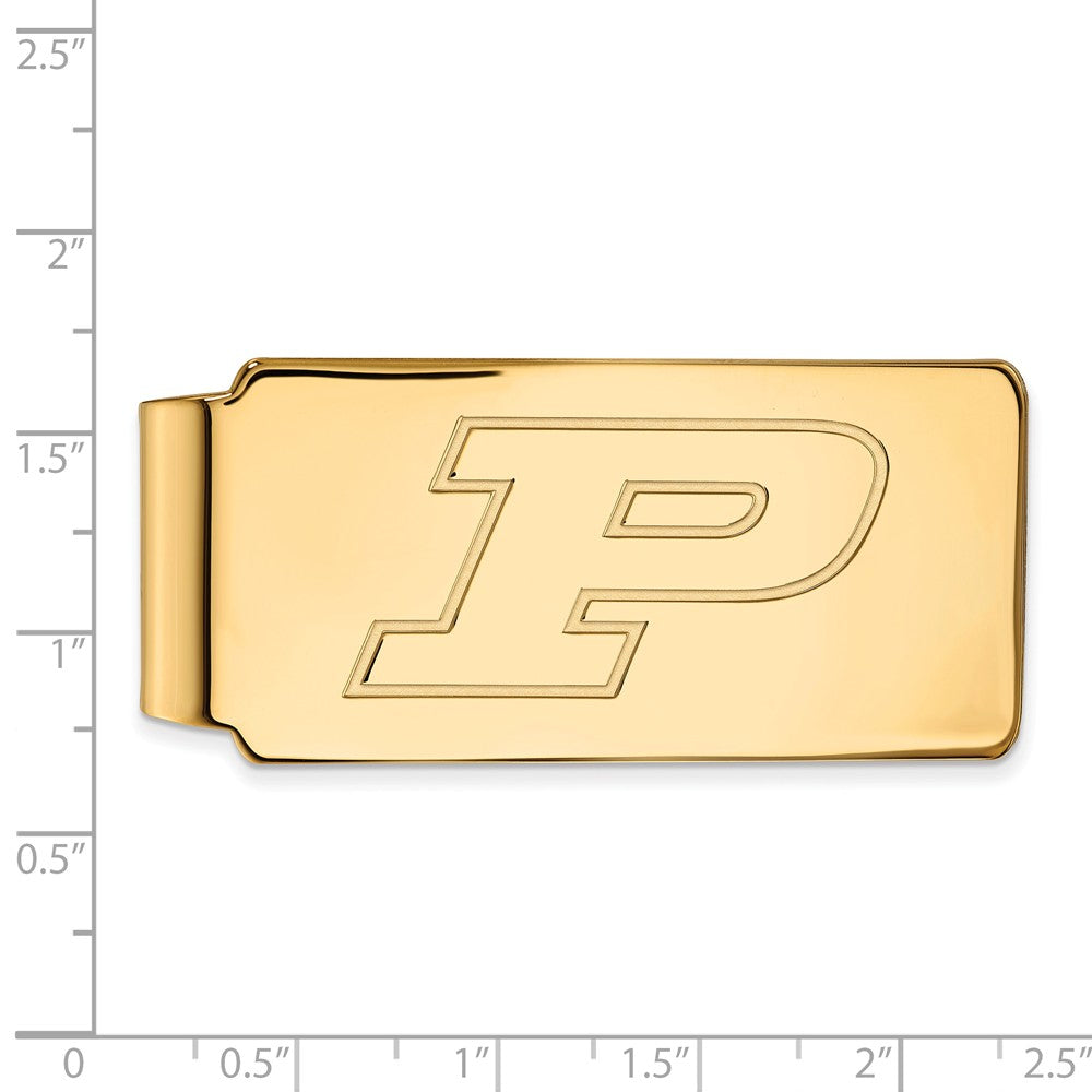 Alternate view of the 14k Yellow Gold Purdue Money Clip by The Black Bow Jewelry Co.