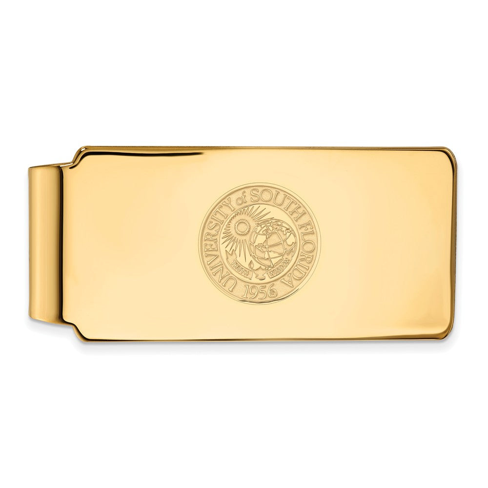 14k Yellow Gold South Florida Crest Money Clip, Item M10018 by The Black Bow Jewelry Co.