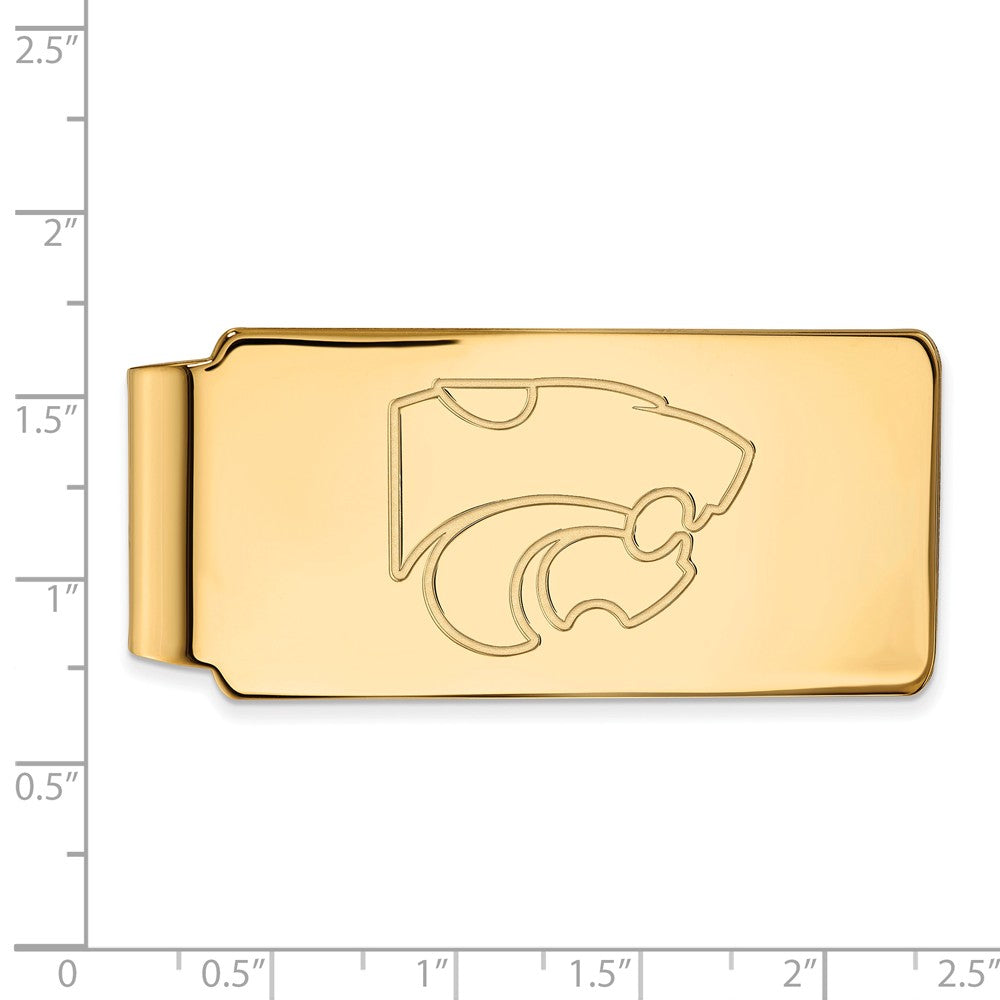 Alternate view of the 14k Yellow Gold Kansas State Money Clip by The Black Bow Jewelry Co.