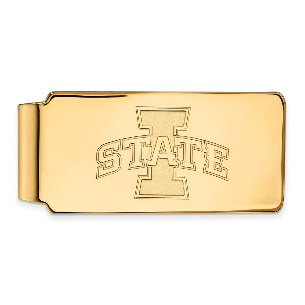 14k Gold Plated Silver Iowa State Money Clip, Item M10093 by The Black Bow Jewelry Co.