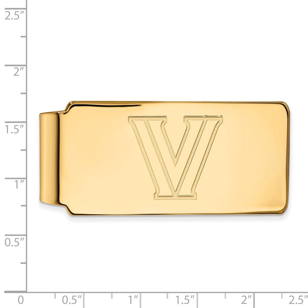 Alternate view of the 14k Gold Plated Silver Villanova U Money Clip by The Black Bow Jewelry Co.