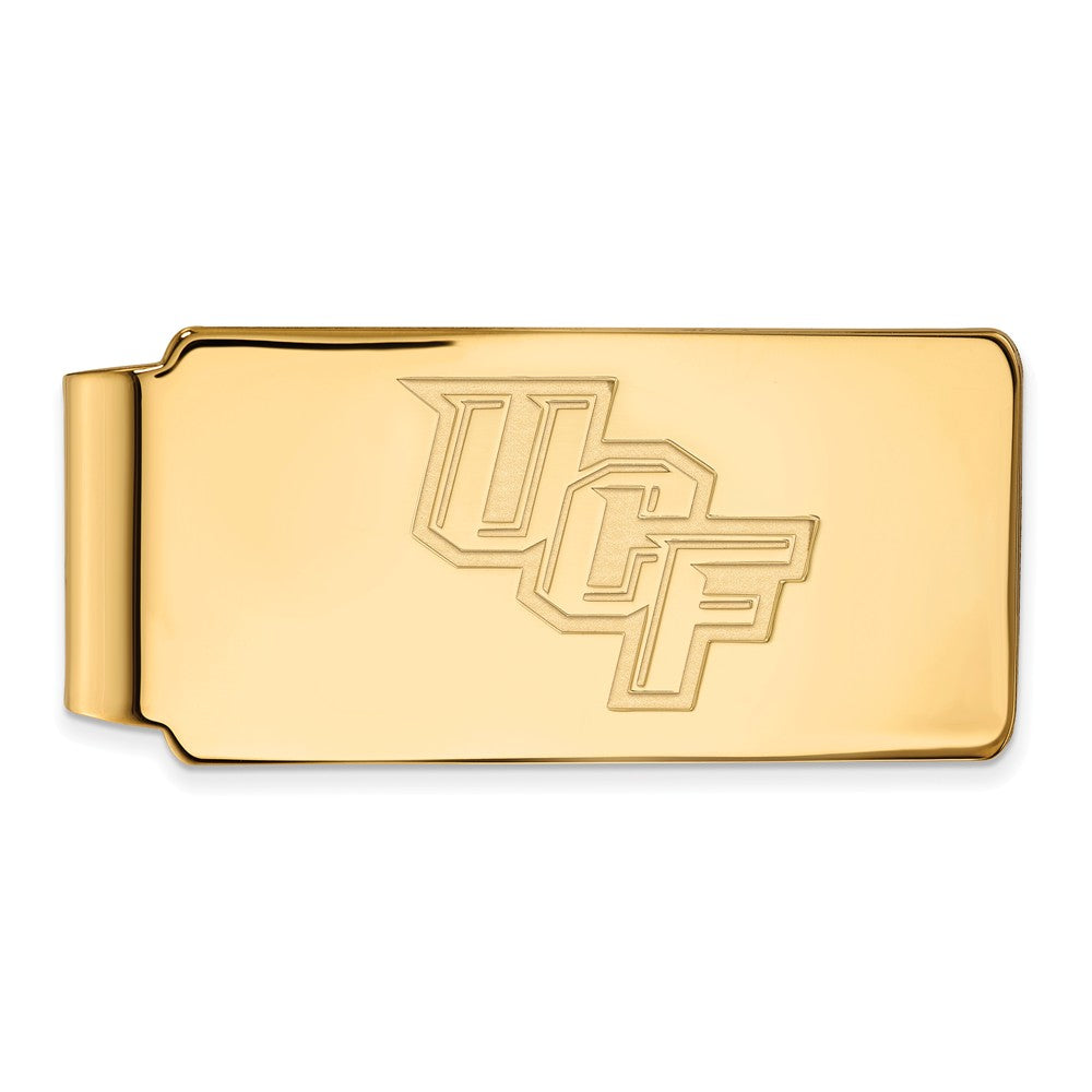 14k Gold Plated Silver U of Central Florida Money Clip, Item M10110 by The Black Bow Jewelry Co.