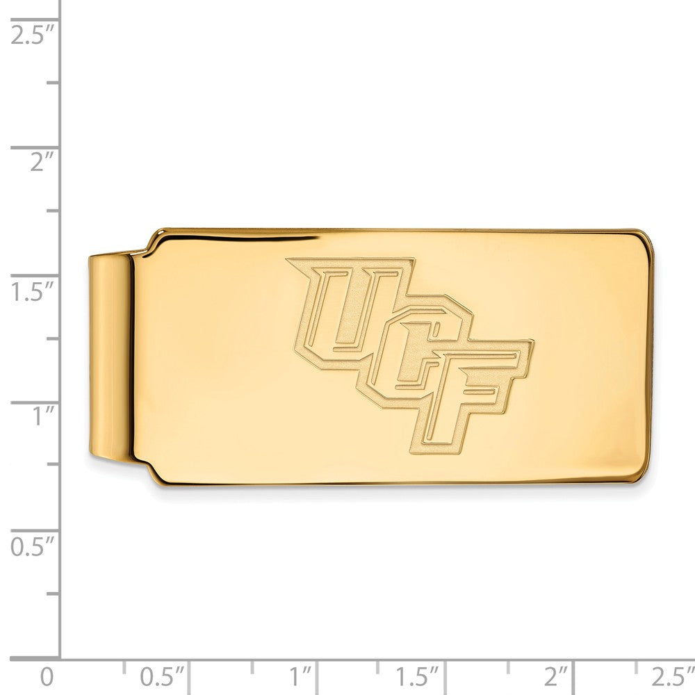 Alternate view of the 14k Gold Plated Silver U of Central Florida Money Clip by The Black Bow Jewelry Co.