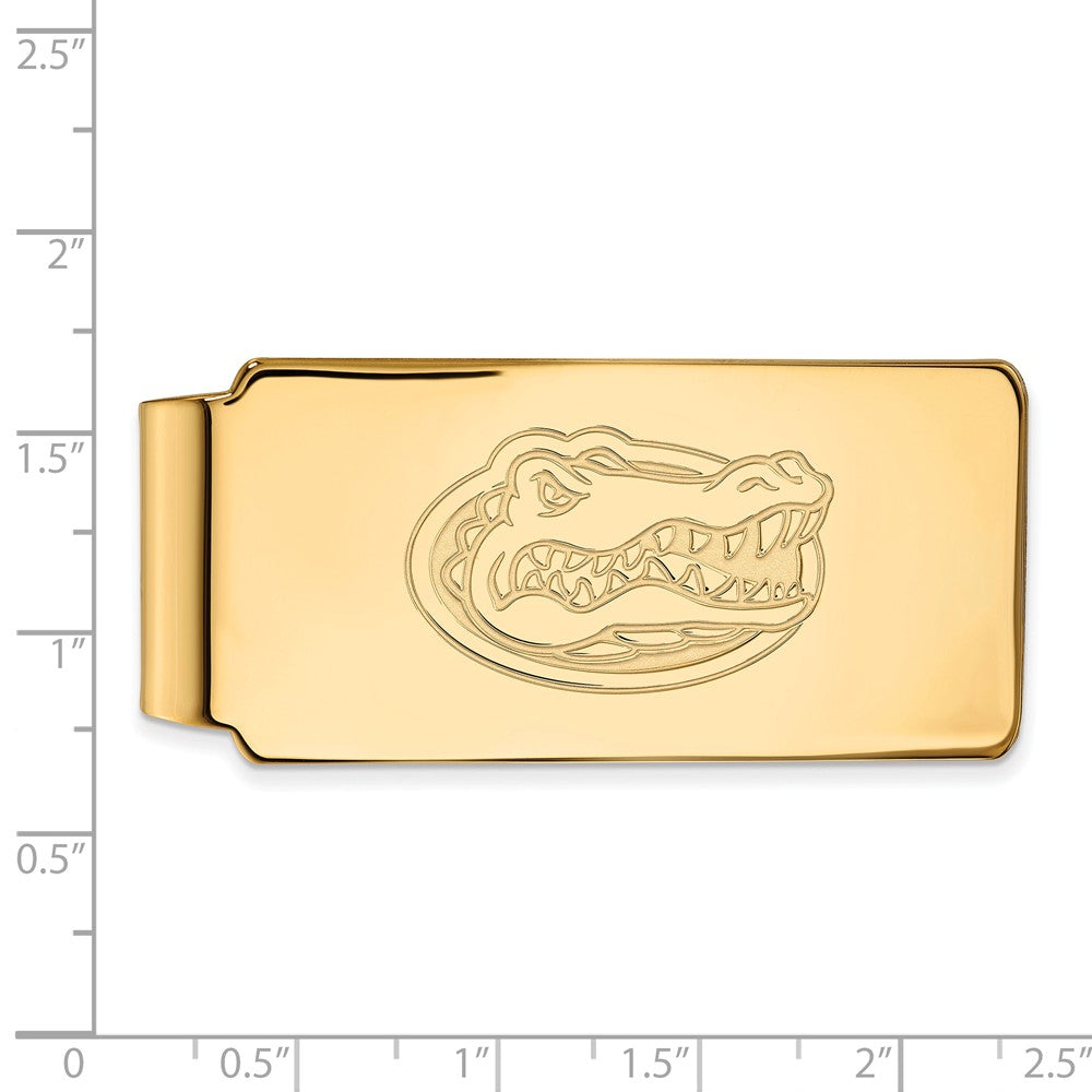 Alternate view of the 14k Gold Plated Silver U of Florida Money Clip by The Black Bow Jewelry Co.