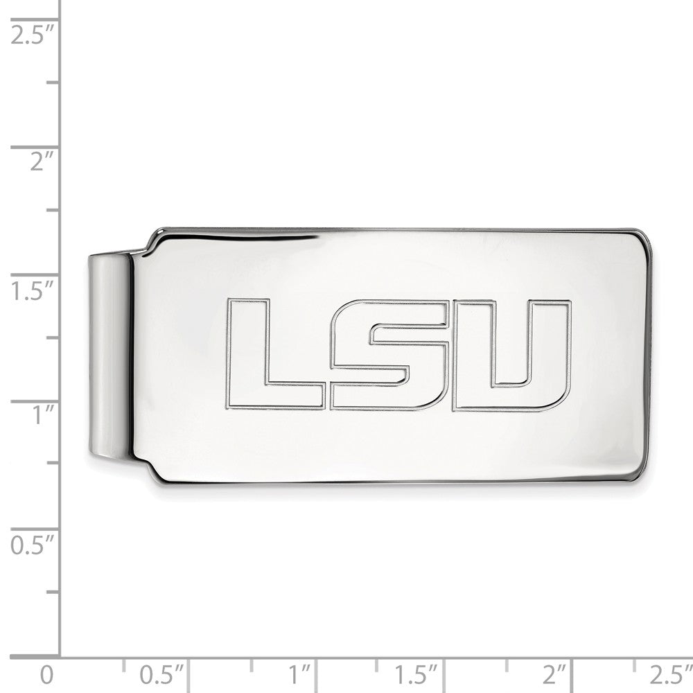 Alternate view of the Sterling Silver Louisiana State Money Clip by The Black Bow Jewelry Co.