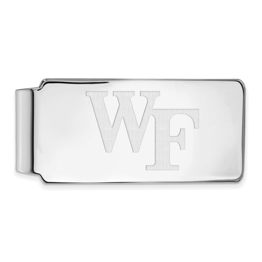 Sterling Silver Wake Forest U Money Clip, Item M10246 by The Black Bow Jewelry Co.