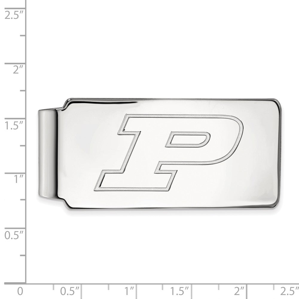 Alternate view of the Sterling Silver Purdue Money Clip by The Black Bow Jewelry Co.